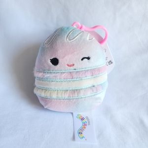 Squishmallows clip 3.5" Lizma macaron keychain stuffed animal